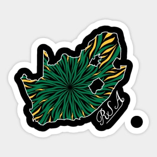 Green and Gold South Africa Sticker